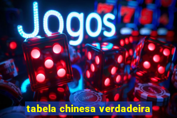 tabela chinesa verdadeira